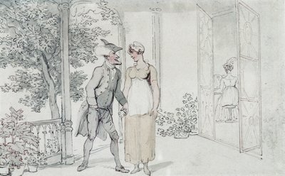 Liefdes Aandacht, ca. 1800 door Thomas Rowlandson